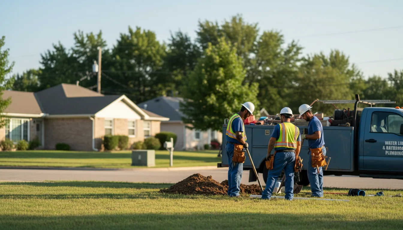 Residential water line and bathroom plumbing service in Bolivar, MO